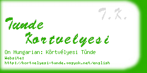 tunde kortvelyesi business card